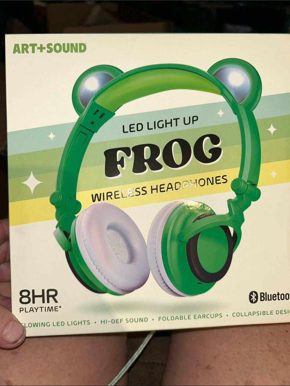 Frog LED Light-Up Wireless Headphones - Green
